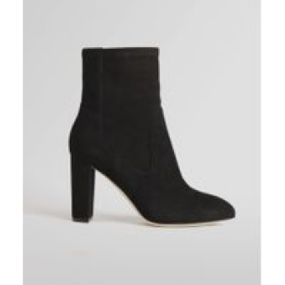 Elie Tahari Black NWT black real suede sock booties size 39.5